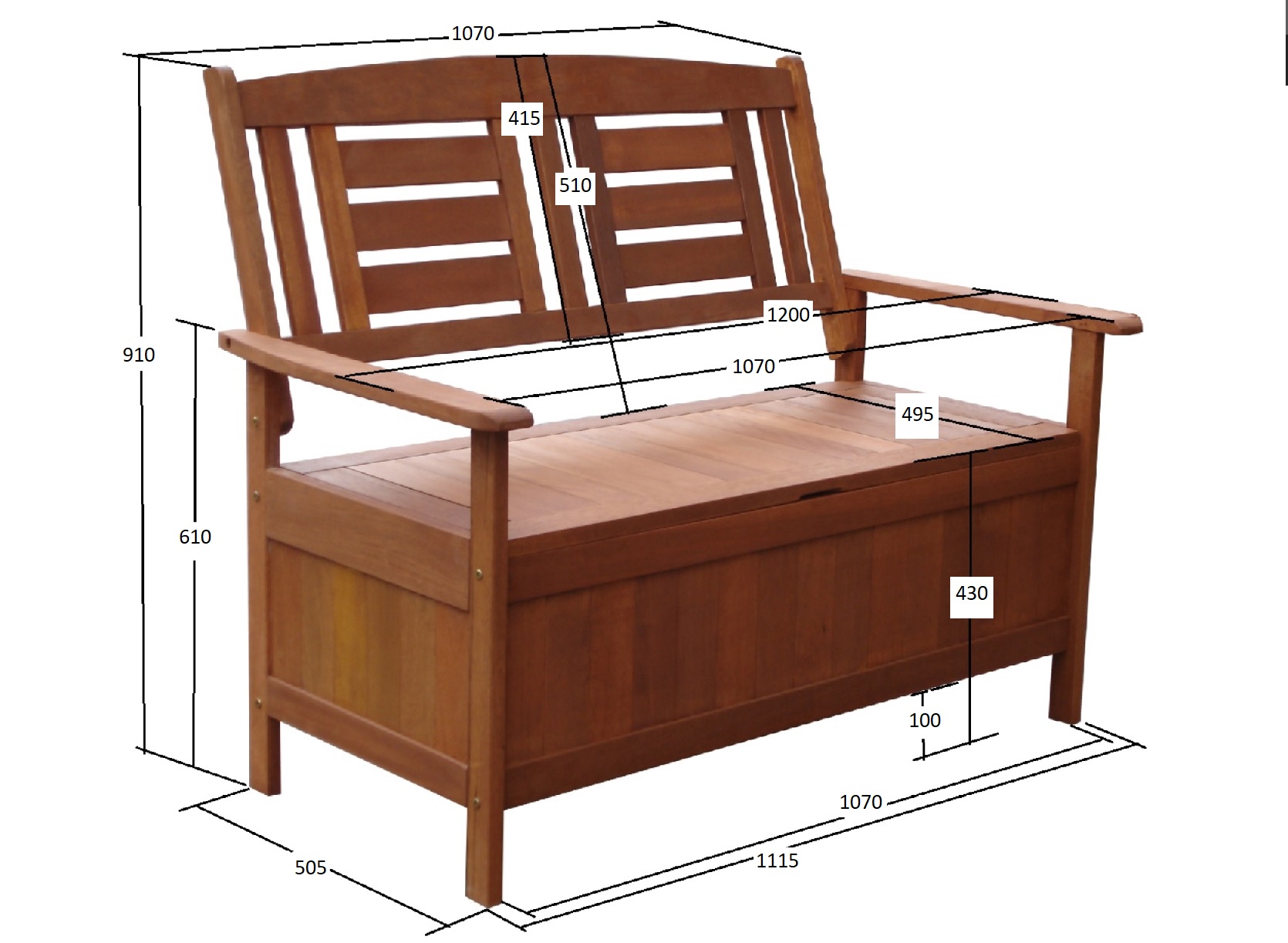 Barossa Storage Bench